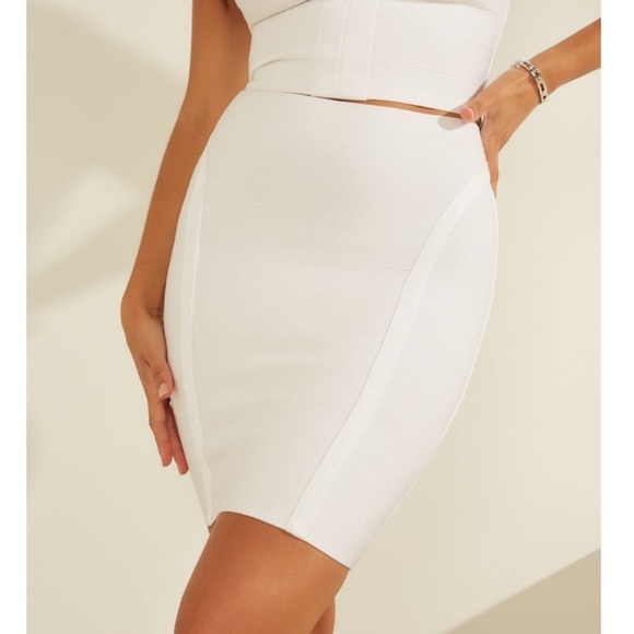 Guess Dresses & Skirts - Guess Mirage White Bandage Skirt Size XS